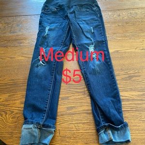 Distressed Maternity Jeans